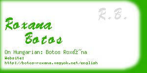 roxana botos business card